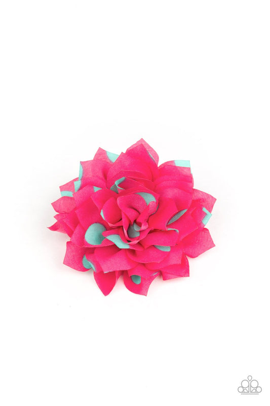 Polka Perfection-pink-Paparazzi hair clip