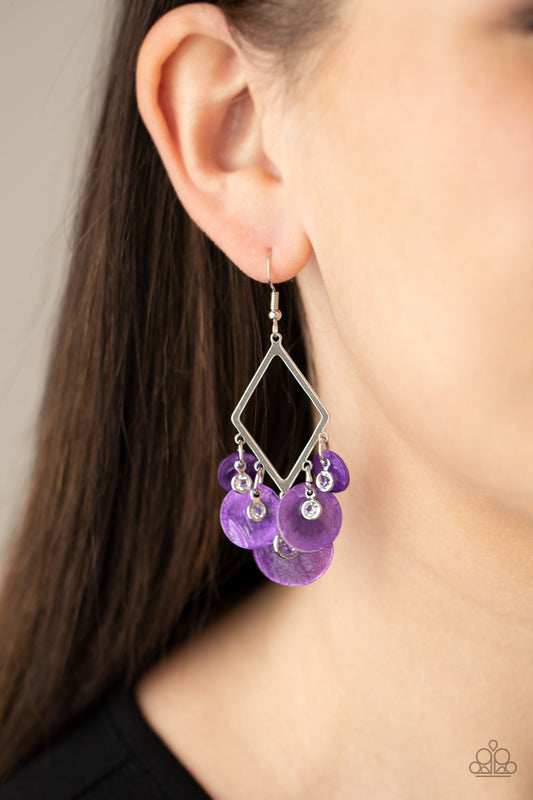 Pomp And Circumstance - purple - Paparazzi earrings