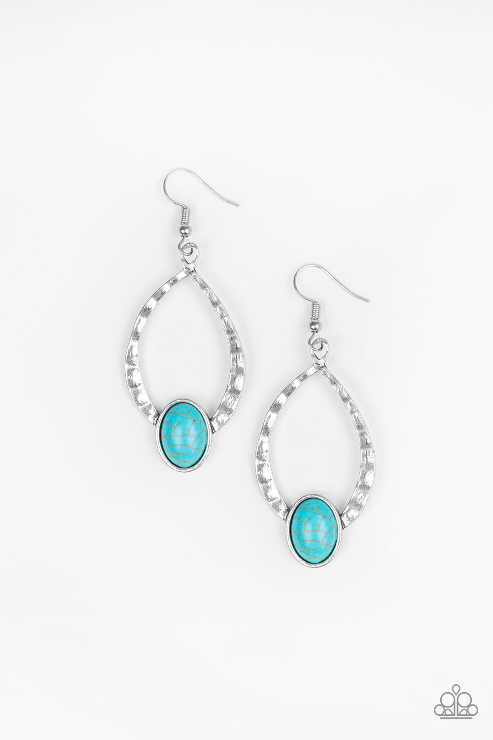 Pony Up - blue - Paparazzi earrings