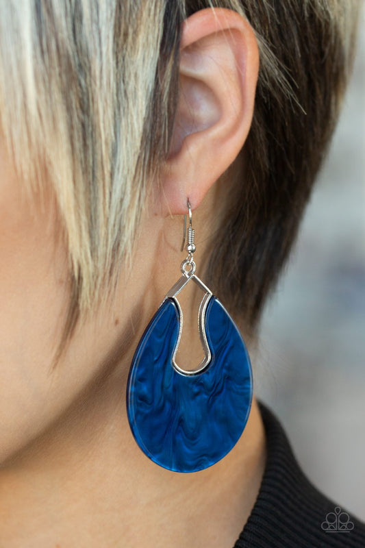Pool Hopper-blue-Paparazzi earrings