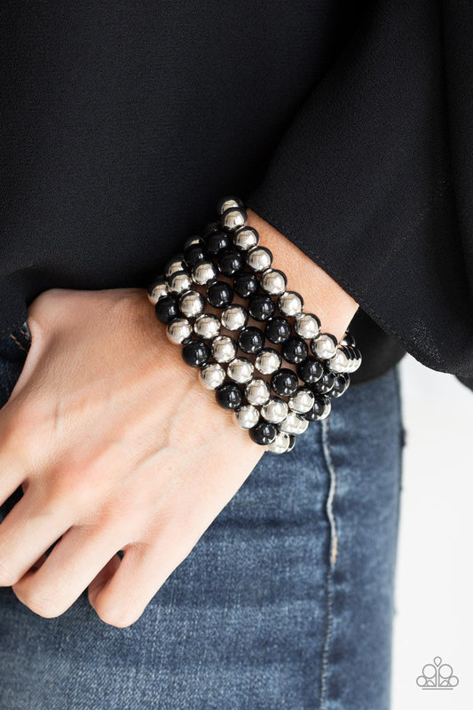 Pop-YOU-lar Culture-black-Paparazzi bracelet