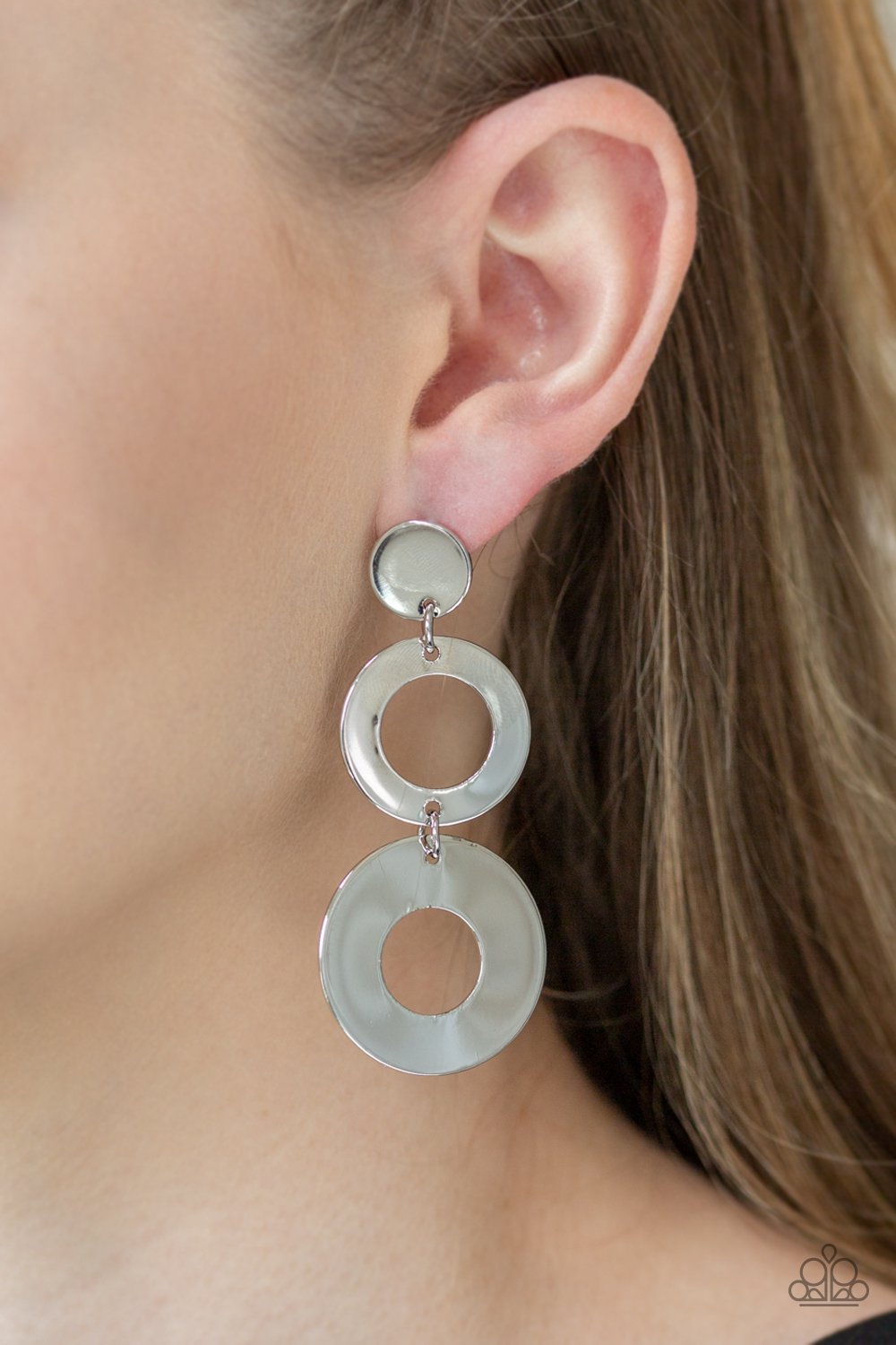 Pop Idol - silver - Paparazzi earrings