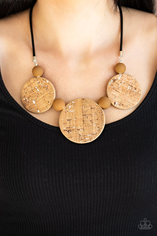 Pop The Cork - white - Paparazzi necklace