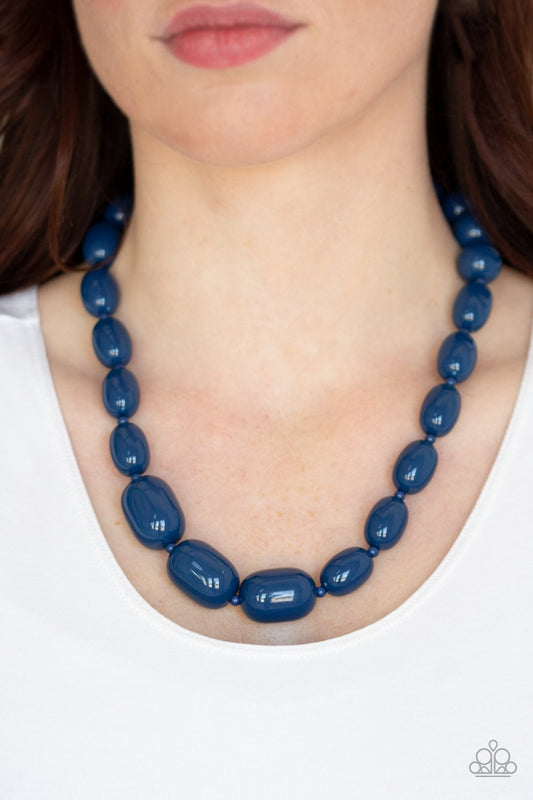 Poppin Popularity-blue-Paparazzi necklace