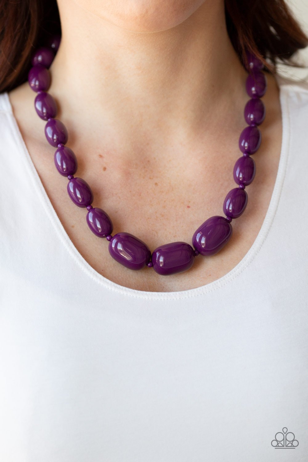 Poppin Popularity-purple-Paparazzi necklace