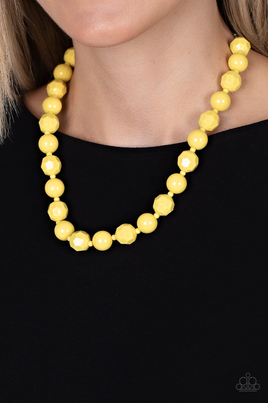 Popping Promenade - yellow - Paparazzi necklace