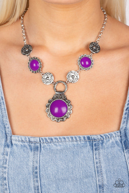 Poppy Persuasion - purple - Paparazzi necklace