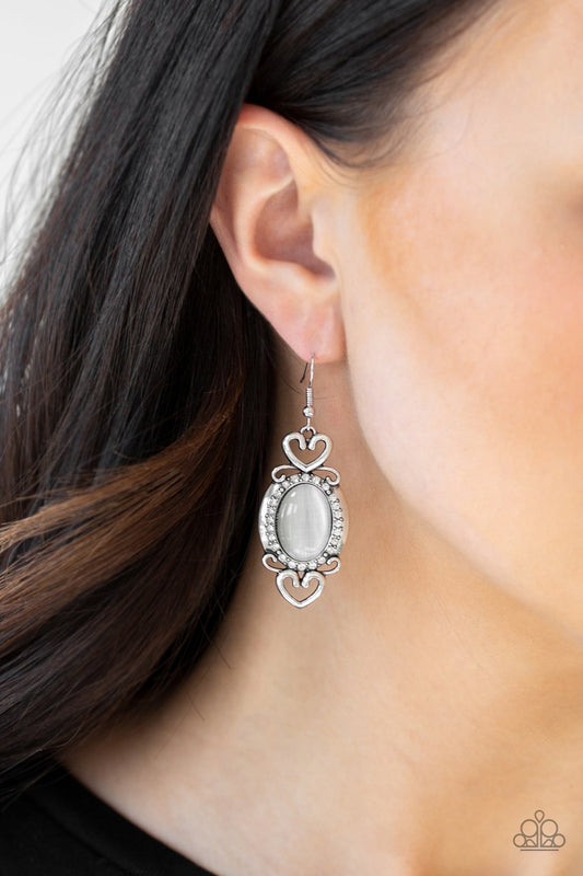 Port Royal Princess-white-Paparazzi earrings