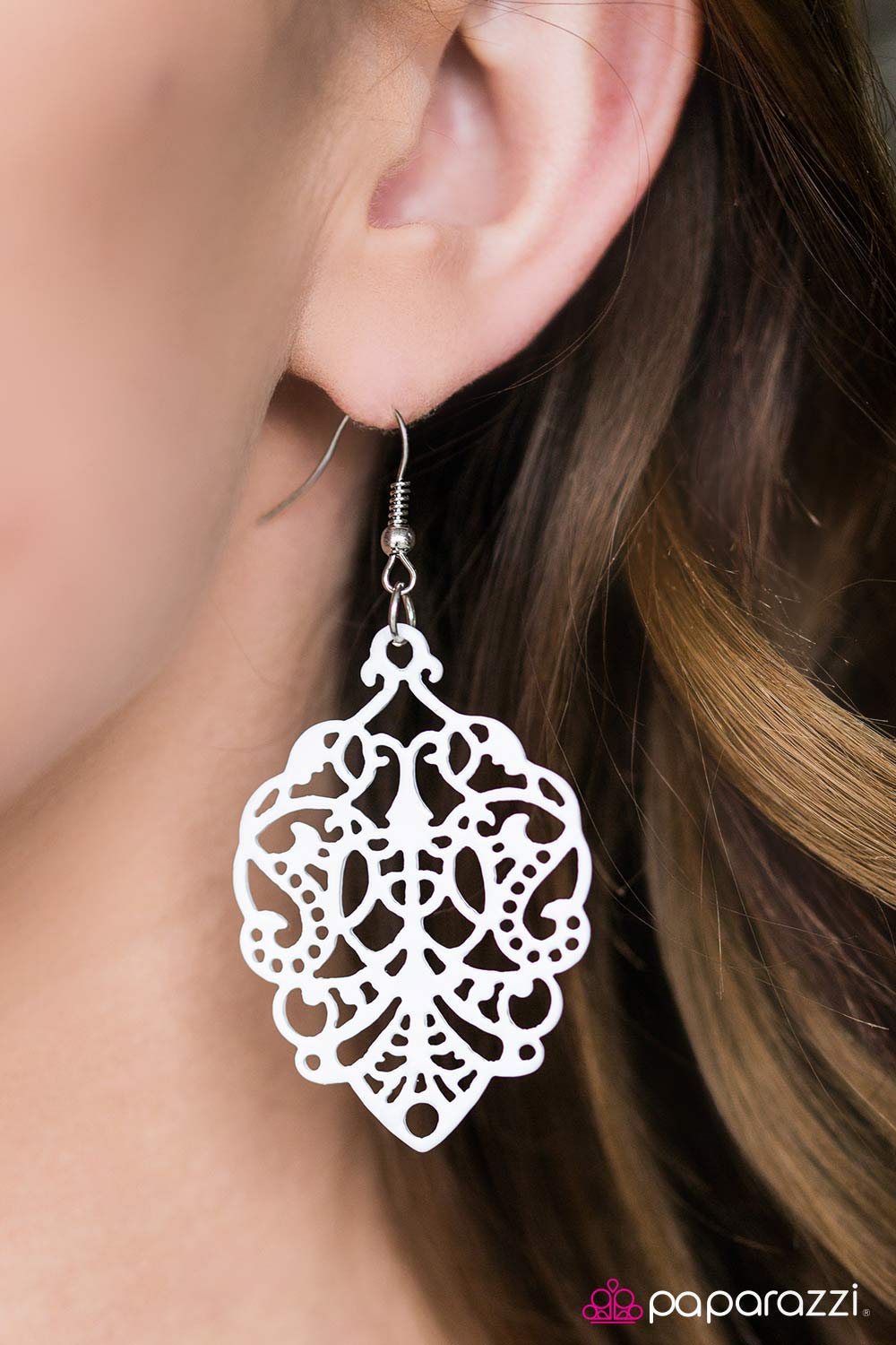Posh and Polished- White - Paparazzi earrings