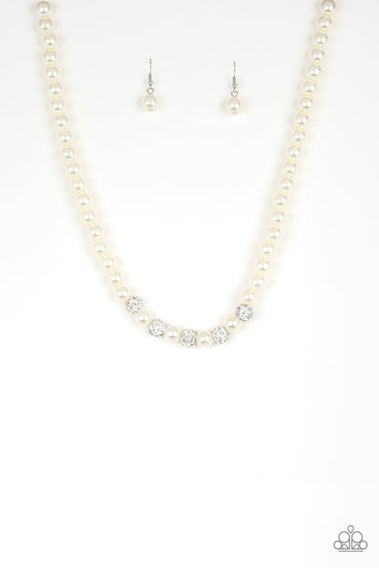 Posh Boss - white - Paparazzi necklace