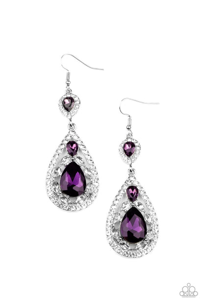 Posh Pageantry - purple - Paparazzi earrings