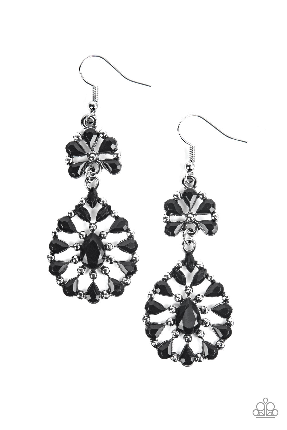 Posh Palooza - black - Paparazzi earrings