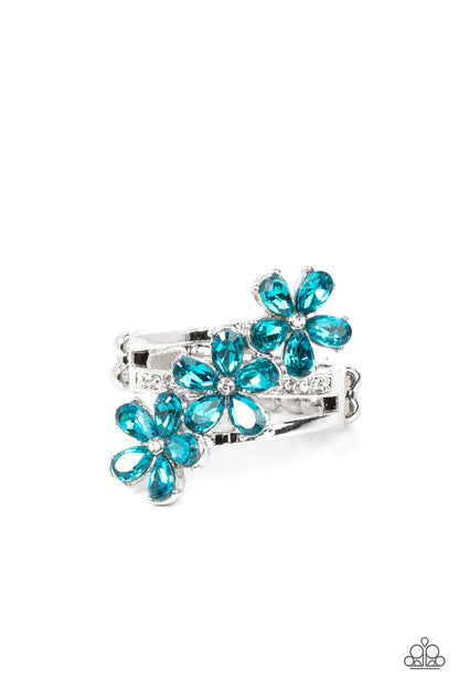 Posh Petals - blue - Paparazzi ring