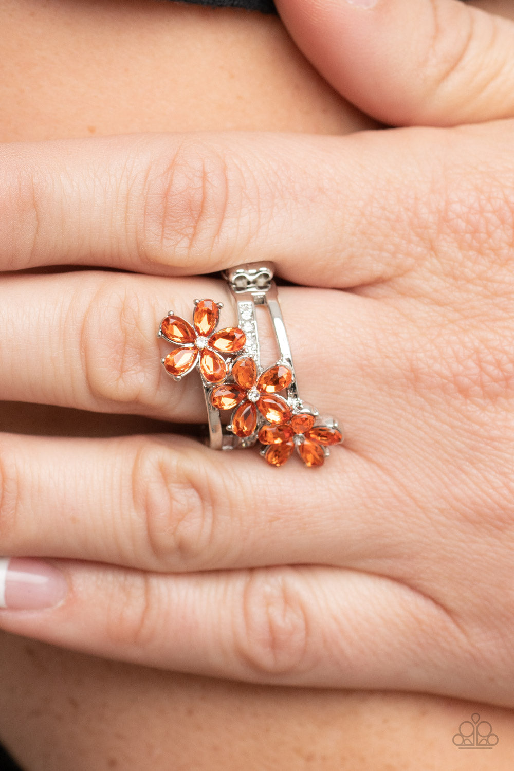 Posh Petals - orange - Paparazzi ring