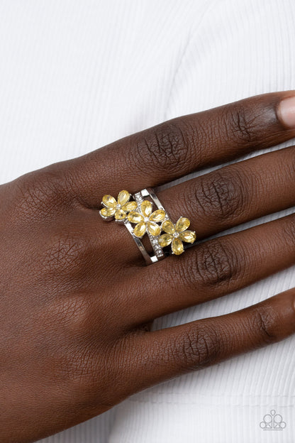 Posh Petals - yellow - Paparazzi ring