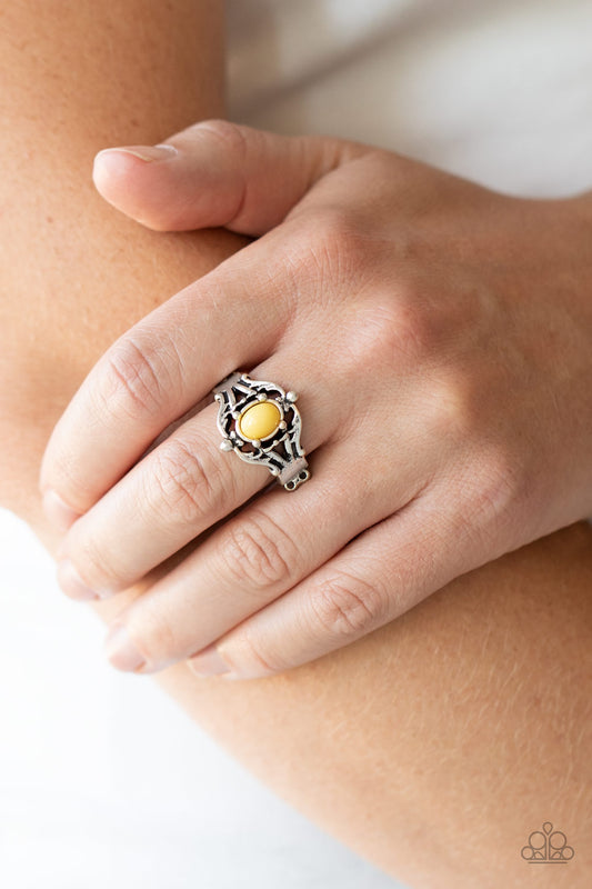 Posh Pop - yellow - Paparazzi ring