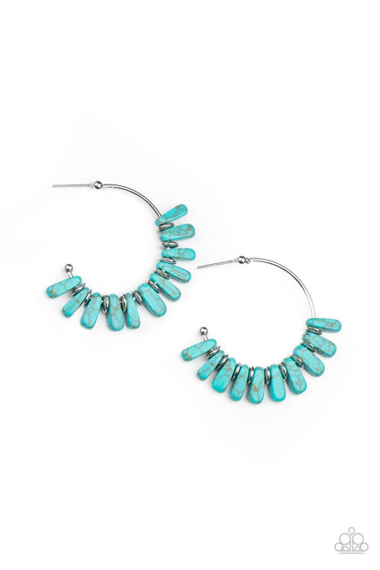 Poshly Primitive - blue - Paparazzi earrings