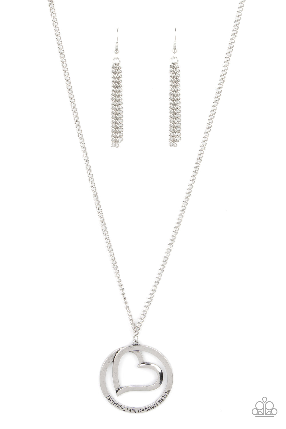 Positively Perfect - silver - Paparazzi necklace