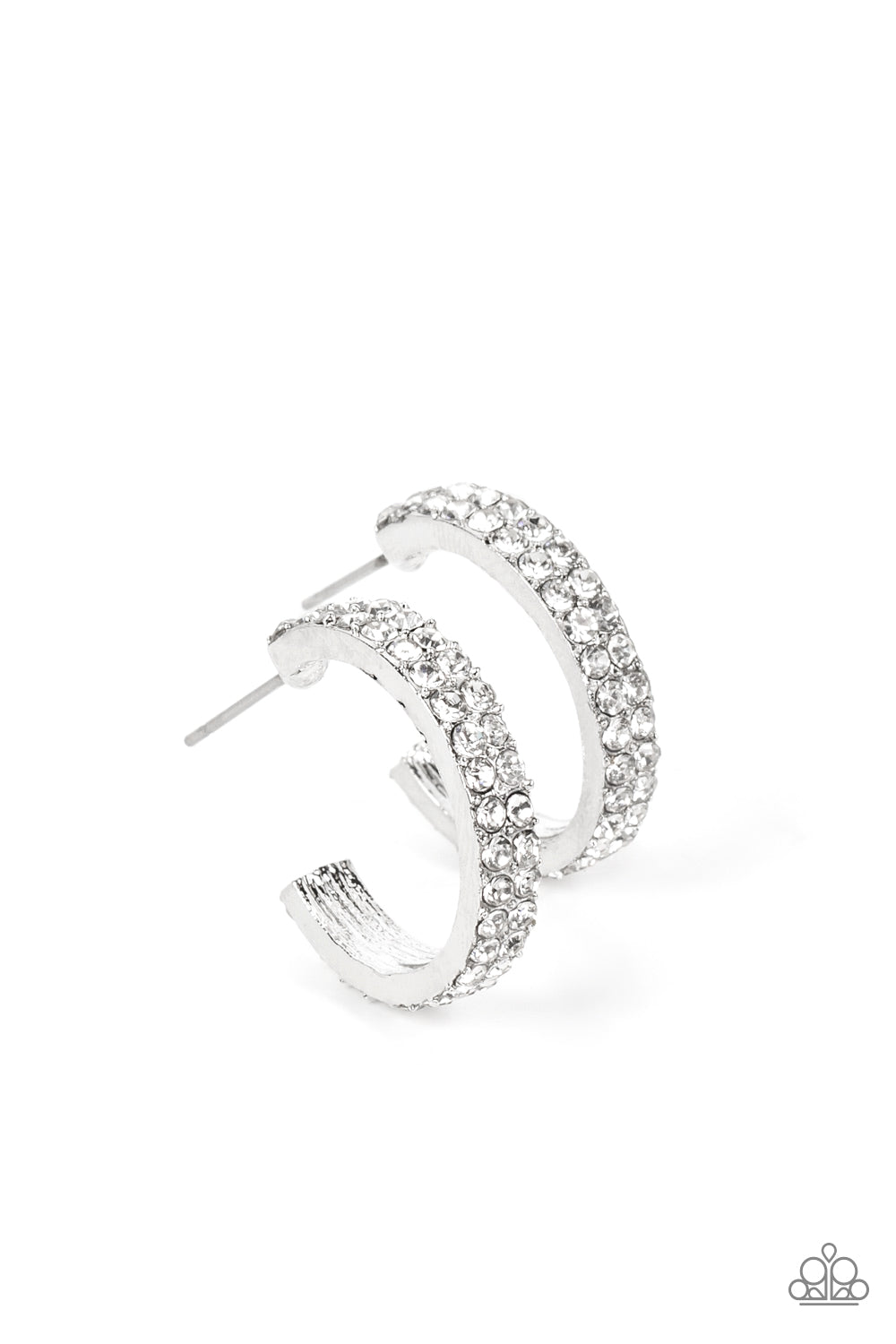 Positively Petite - white - Paparazzi earrings – JewelryBlingThing