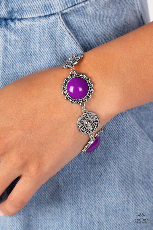 Positively Poppy - purple - Paparazzi bracelet