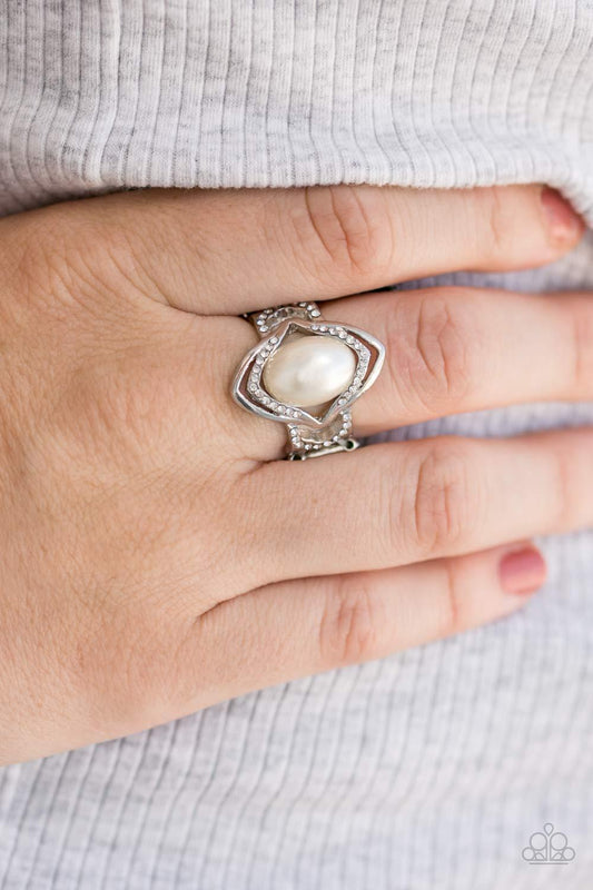 Positively Posh - white - Paparazzi ring