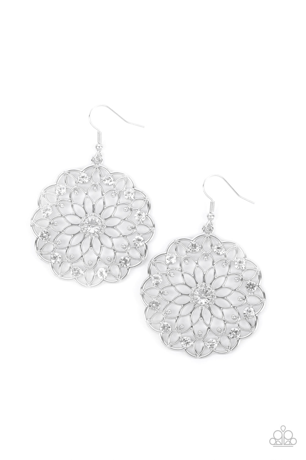 Posy Proposal - white - Paparazzi earrings