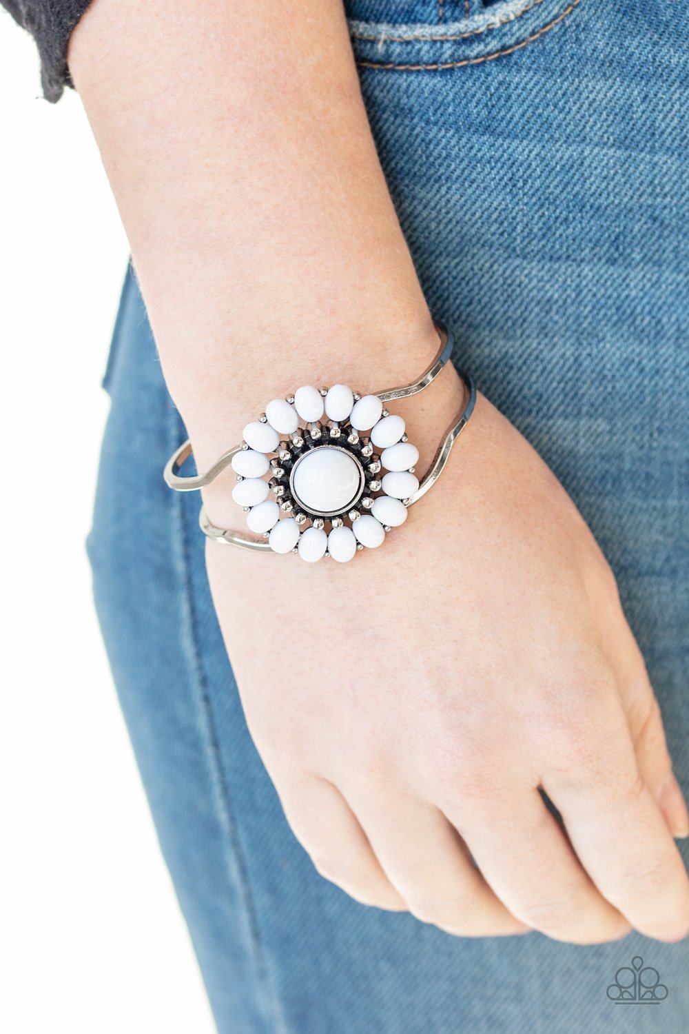Posy Pop-white-Paparazzi bracelet