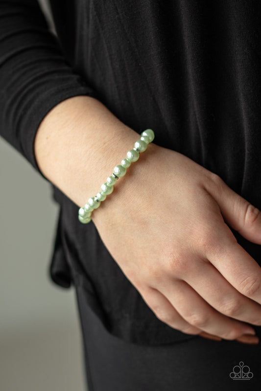Powder and Pearls-green-Paparazzi bracelet