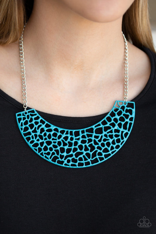 Powerful Prowl - blue - Paparazzi necklace
