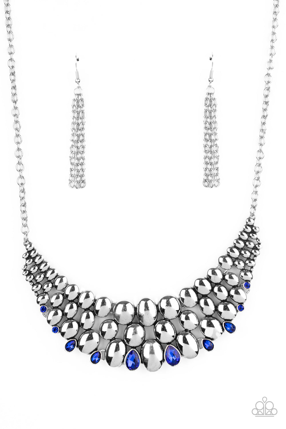 Powerhouse Party - blue - Paparazzi necklace