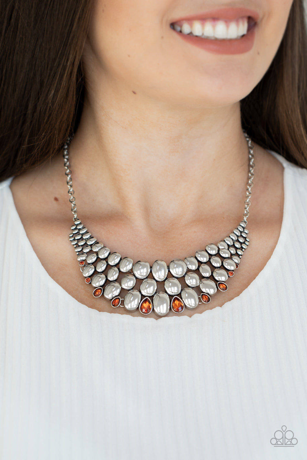 Powerhouse Party - brown - Paparazzi necklace