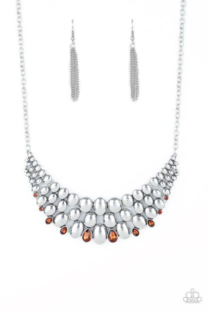 Powerhouse Party - brown - Paparazzi necklace