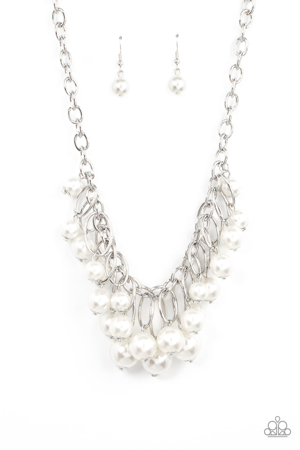 Powerhouse Pose - white - Paparazzi necklace