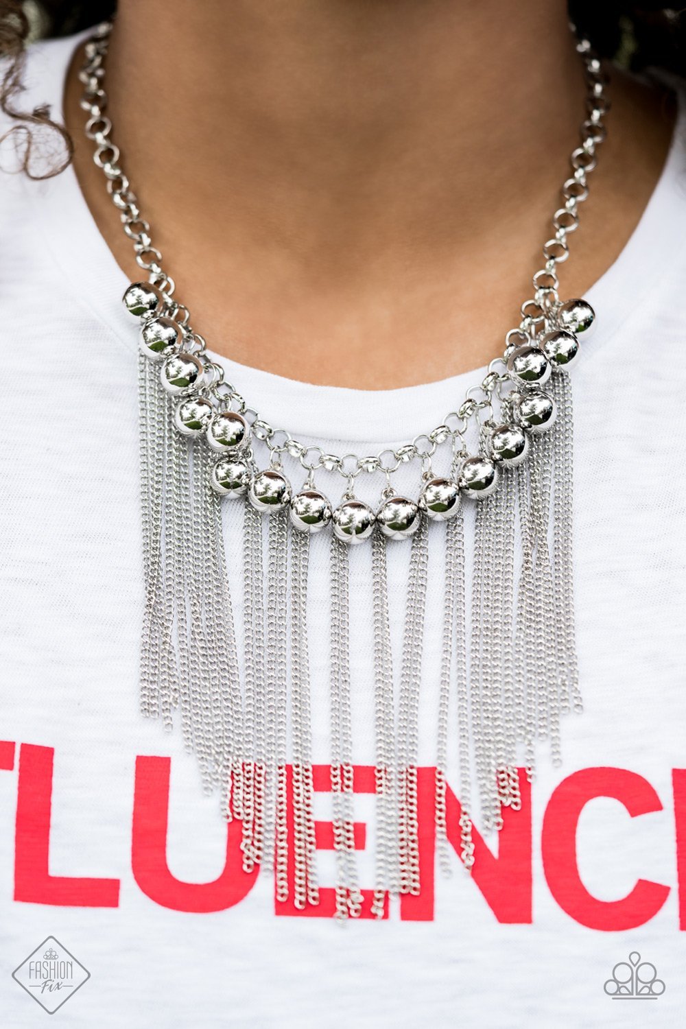 Powerhouse Prowl-silver-Paparazzi necklace