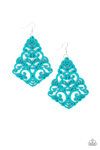 Powers of Zen - blue - Paparazzi earrings
