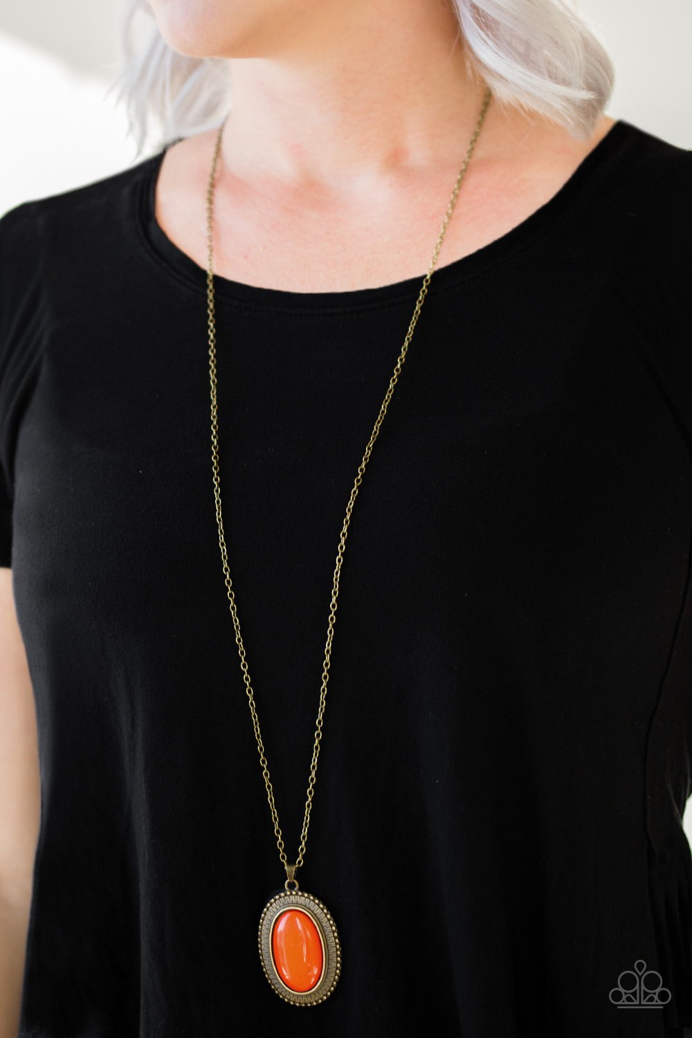 Practical Prairie-orange-Paparazzi necklace