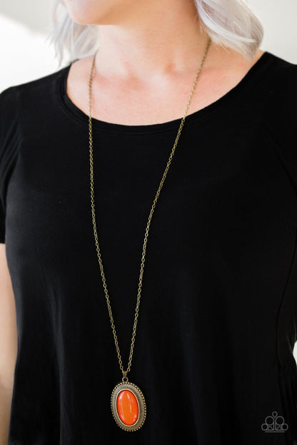 Practical Prairie-orange-Paparazzi necklace
