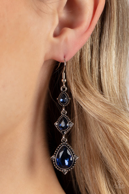 Prague Princess - blue - Paparazzi earrings
