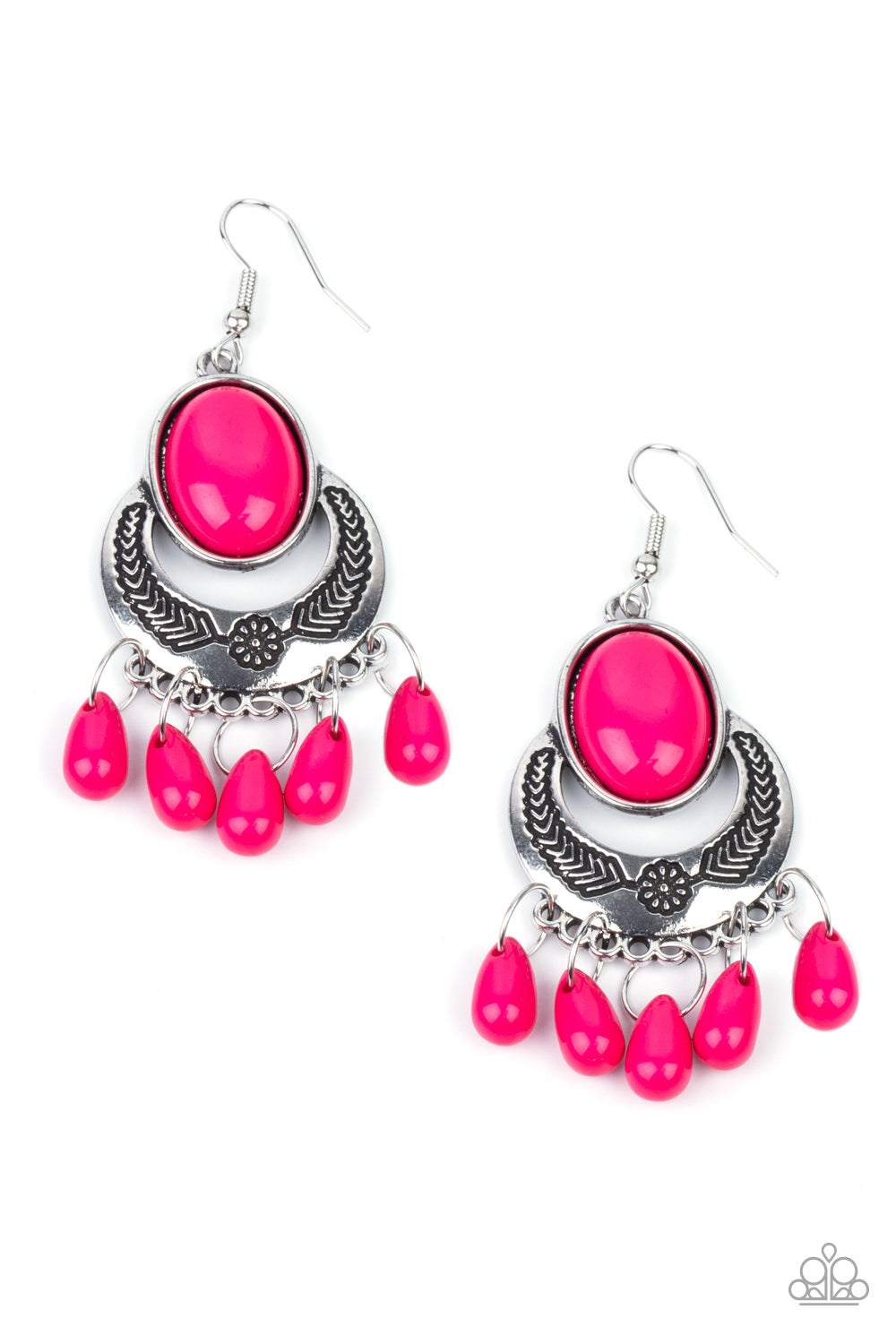 Prairie Flirt - pink - Paparazzi earrings