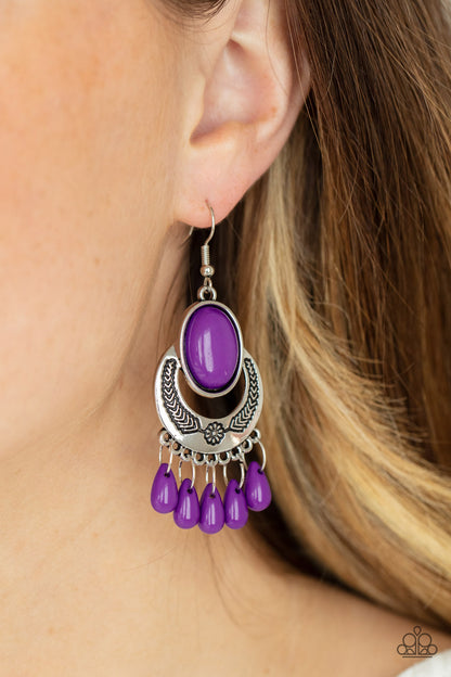 Prairie Flirt - purple - Paparazzi earrings