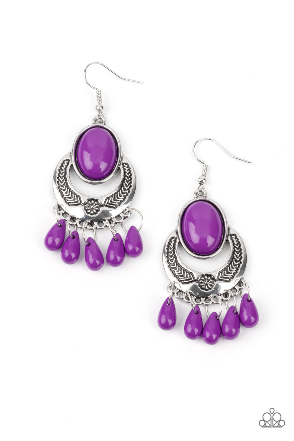 Prairie Flirt - purple - Paparazzi earrings