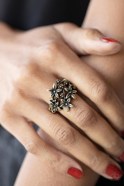 Prairie Primrose - brass - Paparazzi ring