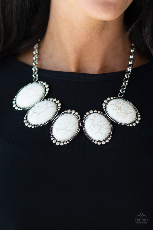 Prairie Goddess-white-Paparazzi necklace