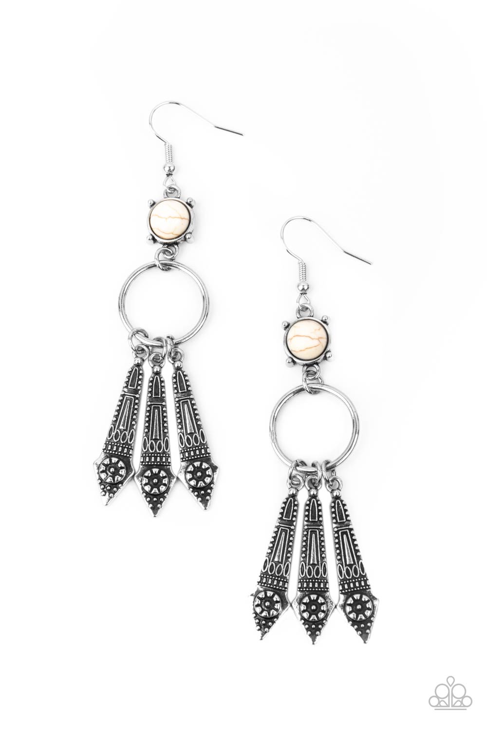 Prana Paradise - white - Paparazzi earrings