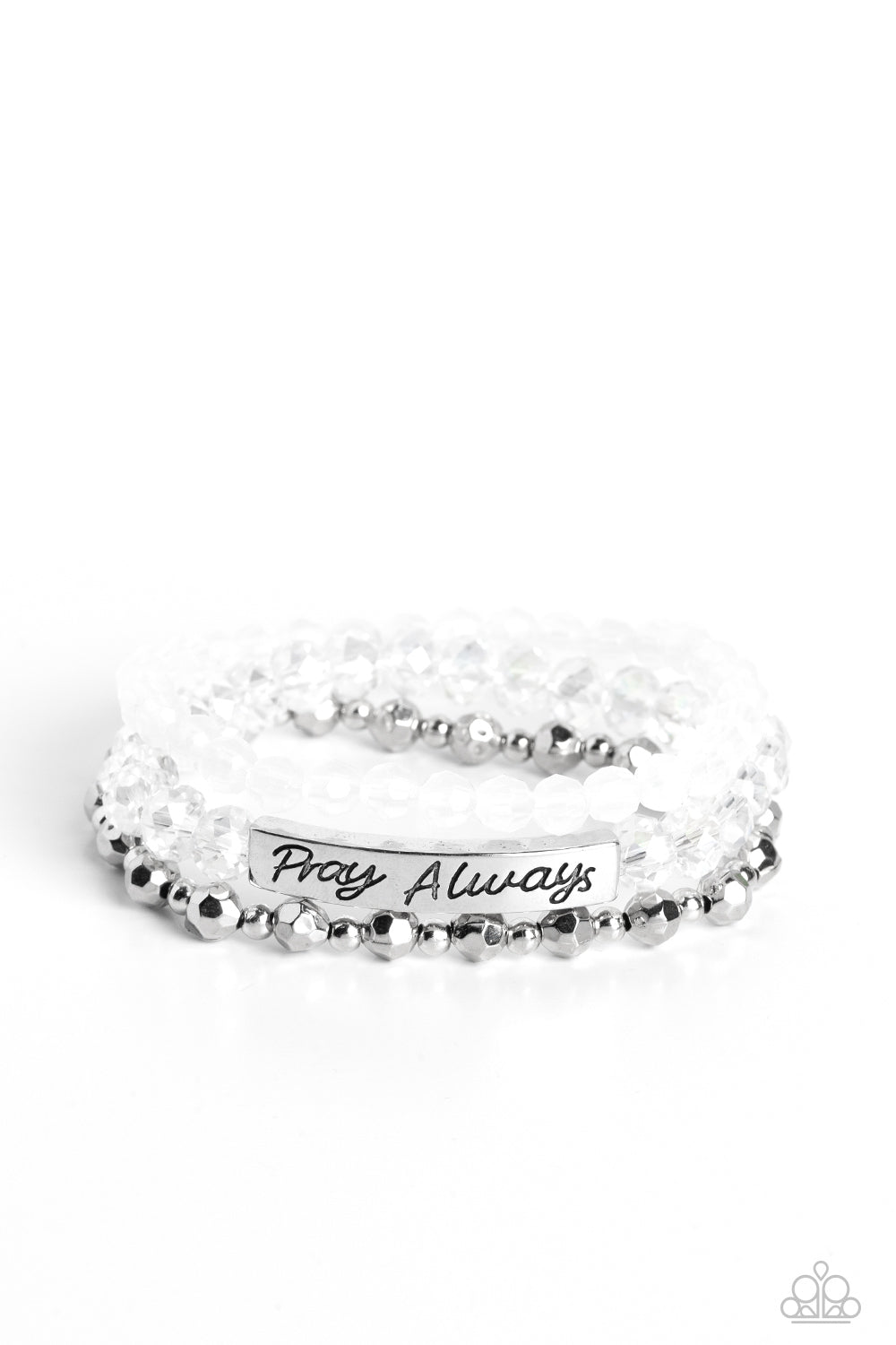 Pray Always - white - Paparazzi bracelet
