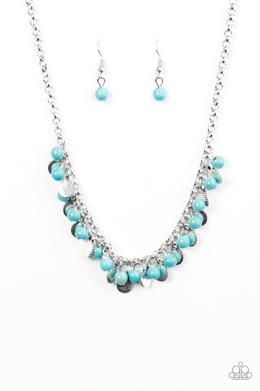 Prehistoric Prima Donna - Blue - Paparazzi necklace