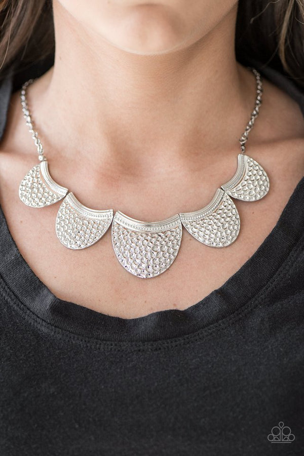 Prehistoric Princess - Silver - Paparazzi necklace – JewelryBlingThing