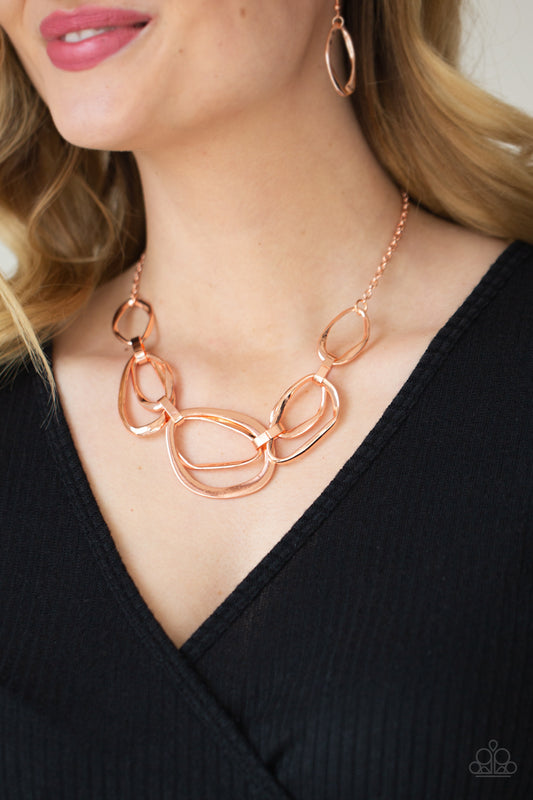 Prehistoric Heirloom - copper - Paparazzi necklace