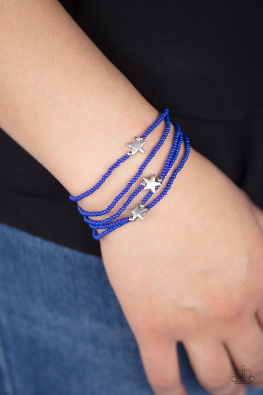 Pretty Patriotic - blue - Paparazzi bracelet