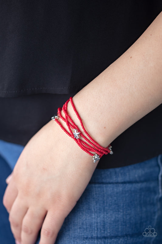 Pretty Patriotic - red - Paparazzi bracelet